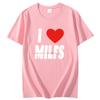 I Heart Milfs Funny Graphic T Shirts Summer Fashion Short Sleeve Tee Cotton New Shirts And Tshirts Tees Tops Unisexs Print T Shirt