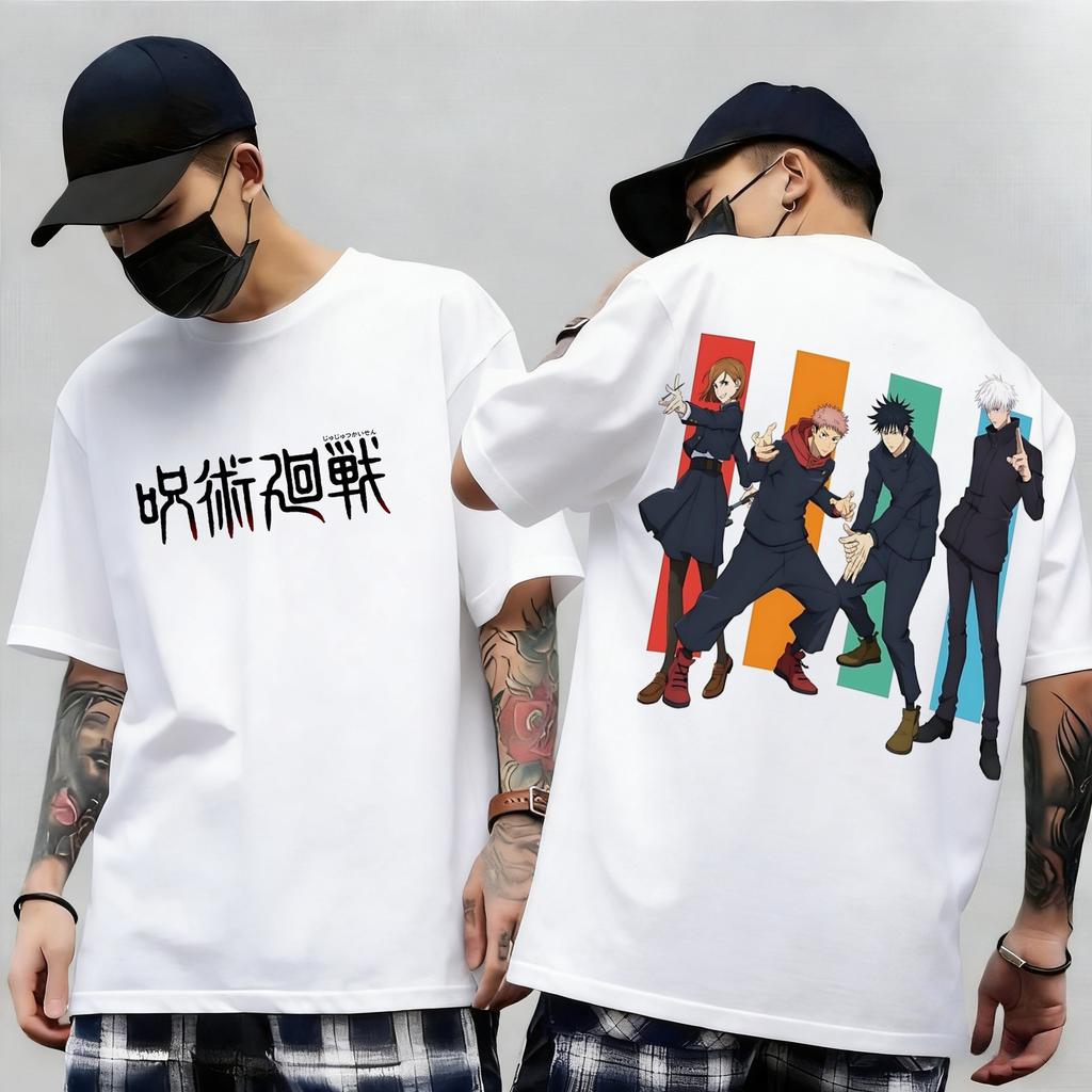 Jujutsu Kaisen Japan Anime Print Short Sleeves Tshirt Cotton Unisex Unisex Kid Clothes Round Neck Harajuku Y2k New Arrival Tops