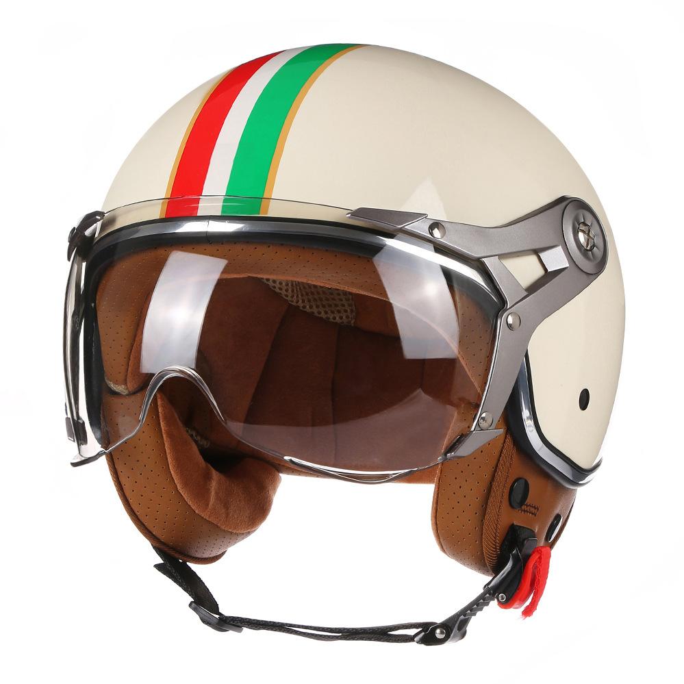 Motorcycle Helmet Retro Capacetes Moto Helmet Vintage Capacete De Moto Open Face Helmet Scooter Casco Moto DOT Certification
