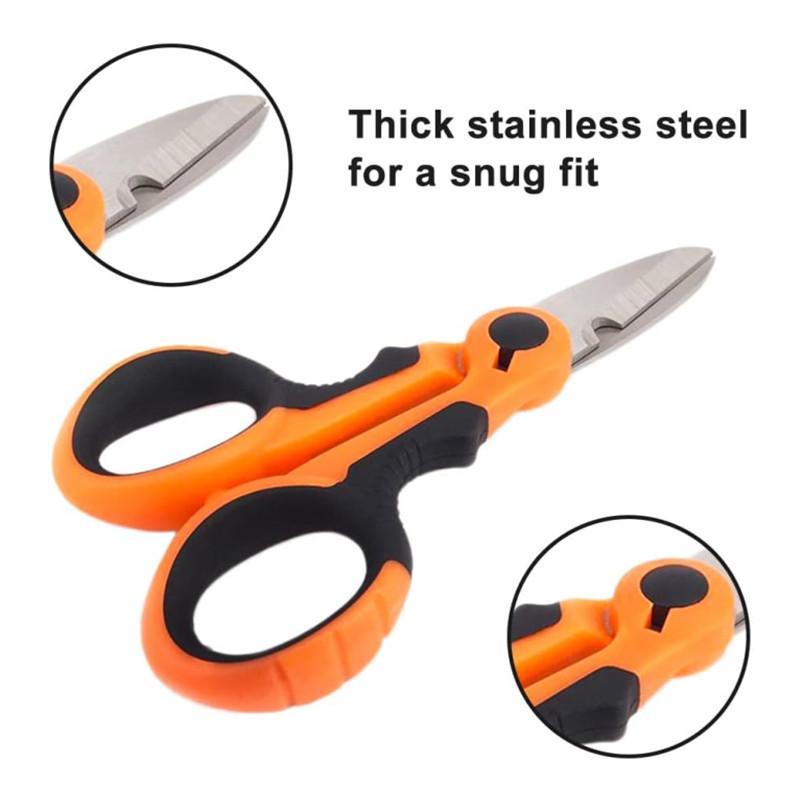 New 420 Stainless Steel Fishing Scissors Accessories Electrician's Scissors Cutting Cables Stripping Wires Cutting Insulators