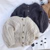 Boys and Girls Spring and Autumn Sweater Baby Kids Knit Cardigan Sweater Clothes Korean StyleTwist Shape Girls Clothing