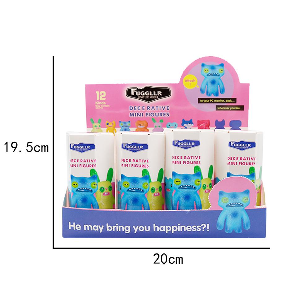 12Pcs  Original Fuggler Figure Toys Box Funny Ugly Tooth Monsters Action Figurine Collectible Model Doll Gift Kid