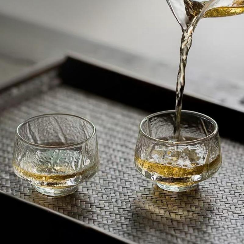 Japanese Style Glass Teacup Small Capacity Transparent Heat Resistant Kung Fu Master Cup Tea Cup Teaware Accessories 2025 New