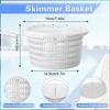 Upgrade Swimming Pool Skimmer Basket Pool Leaves Fliter Baskets With Handle Reusable Water Cleaning Strainer For Silt Leaves
