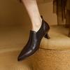 Fashion Women Pumps High Heel Genuine Leather 2025 Spring Summer Pointed  Toe Mature Working Shoes Woman Basic Office Lady Women Shoes