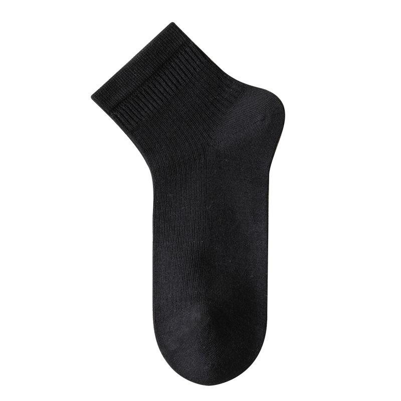 5 Pairs of Women's Summer Thin Pure Color Small Fresh Simple All Match Pure Cotton Deodorant Socks