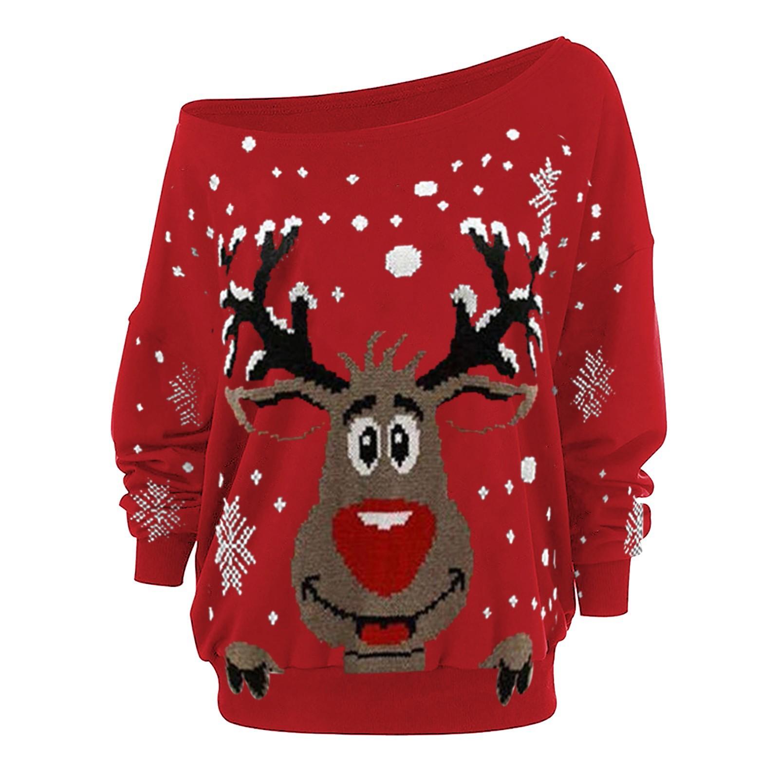 

Женский повседневный пуловер с длинными рукавами контрастного цвета, толстовка L красный