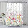 Butterfly and Floral Bathing Curtain  Bathroom Letters Shower Curtain Waterproof With 12 Hooks Fishes Home Deco Free Ship