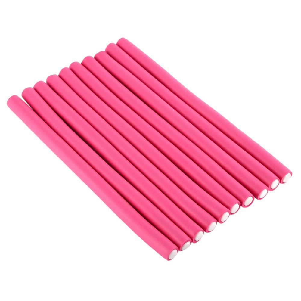 10Pcs/Set Flexi Rods Soft Hair Rollers Soft Foam Heatless Curler Rollers Salon Use