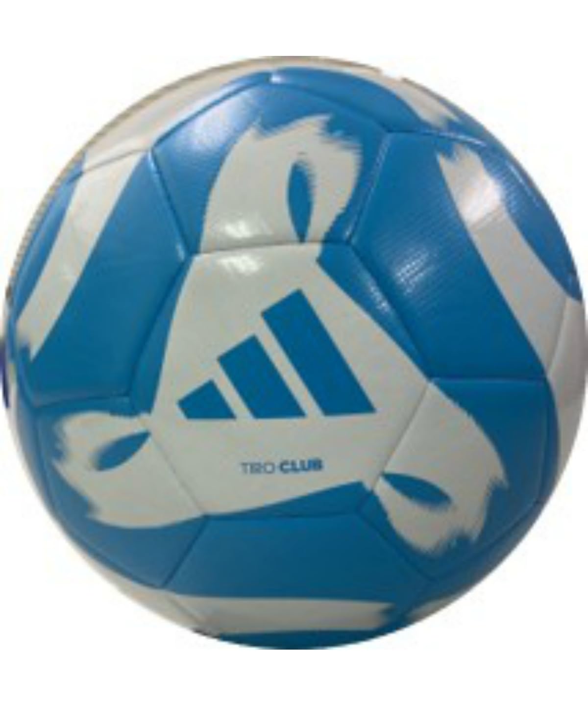 adidas TIRO Club Soccer Light Blue and Size 5 Machine-Stitched Ball, White,