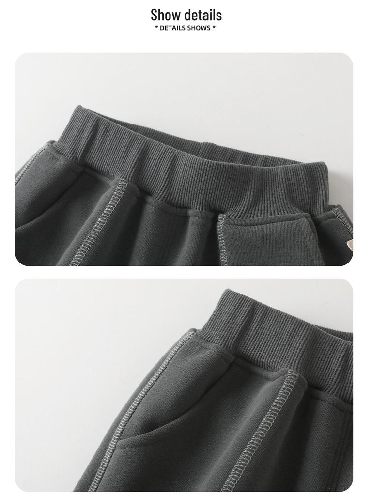 Kaka Panda Kids' Fleece-Lined Winter Pants: Warm Sweatpants for Boys and Girls