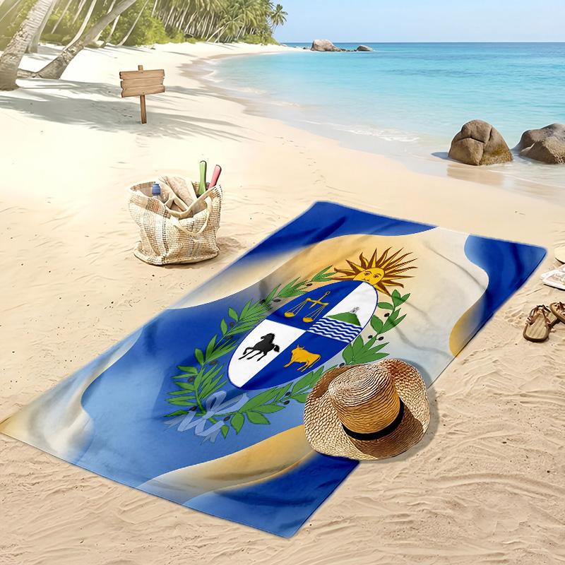 Uruguay Football Print Beach Towel Quick Dry Super Absorbent Soft Bath Towel for Swimming Beach Travel Fan Souvenir Gift