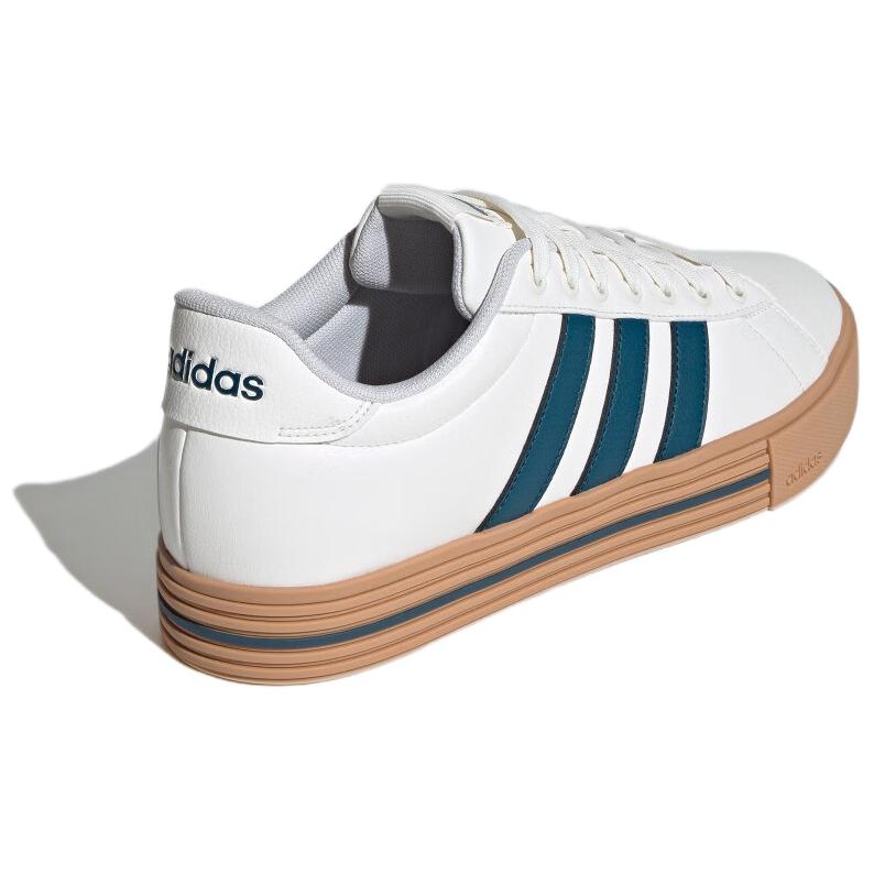 Adidas Daily 4.0 Classic Comfortable Low-Top Skate Shoes Unisex Sneakers White Green Yellow JR0078