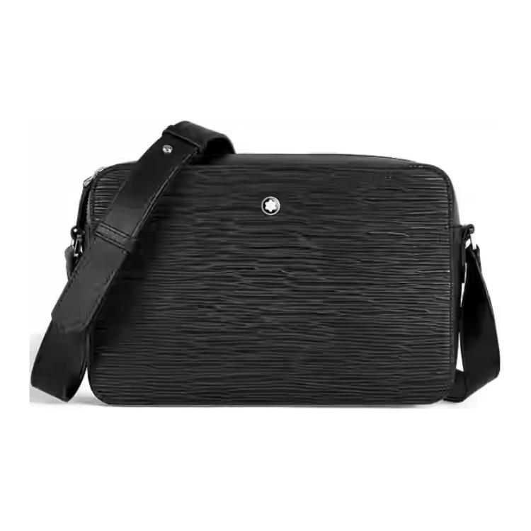 

Montblanc 4810 Series Minimalist Fashion Leather Shoulder Crossbody Bag Men bags Black 198802 Basic Set (Bag+Dust Bag)