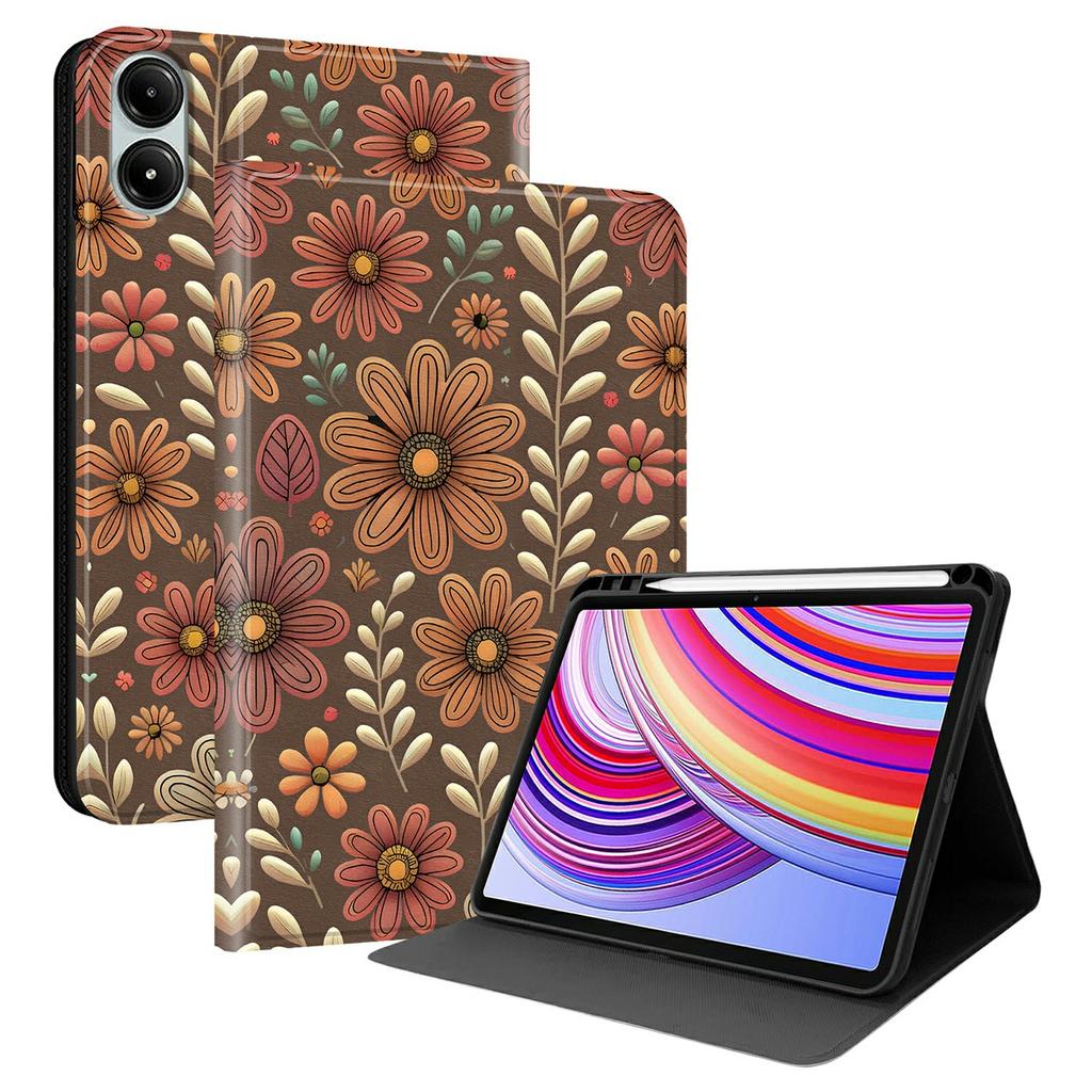 PU Leather Case For Xiaomi Poco Pad 5G/Poco Pad 4G/Redmi Pad Pro/Pad Pro 5G Pattern Print Tablet Cover Stand with Pen Slot (Stylus Not Included)