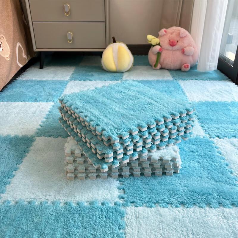 JINGRUIXIANG Plush Interlocking Bedroom Floor Mat