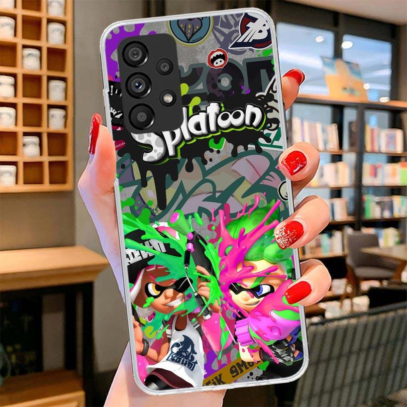 Game S-Splatoons Phone Case For Samsung Galaxy A12 A22 A32 A52 A72 A02S Phone Case Note 20 Ultra 10 S10 Plus A51 A71 A50S A20S A