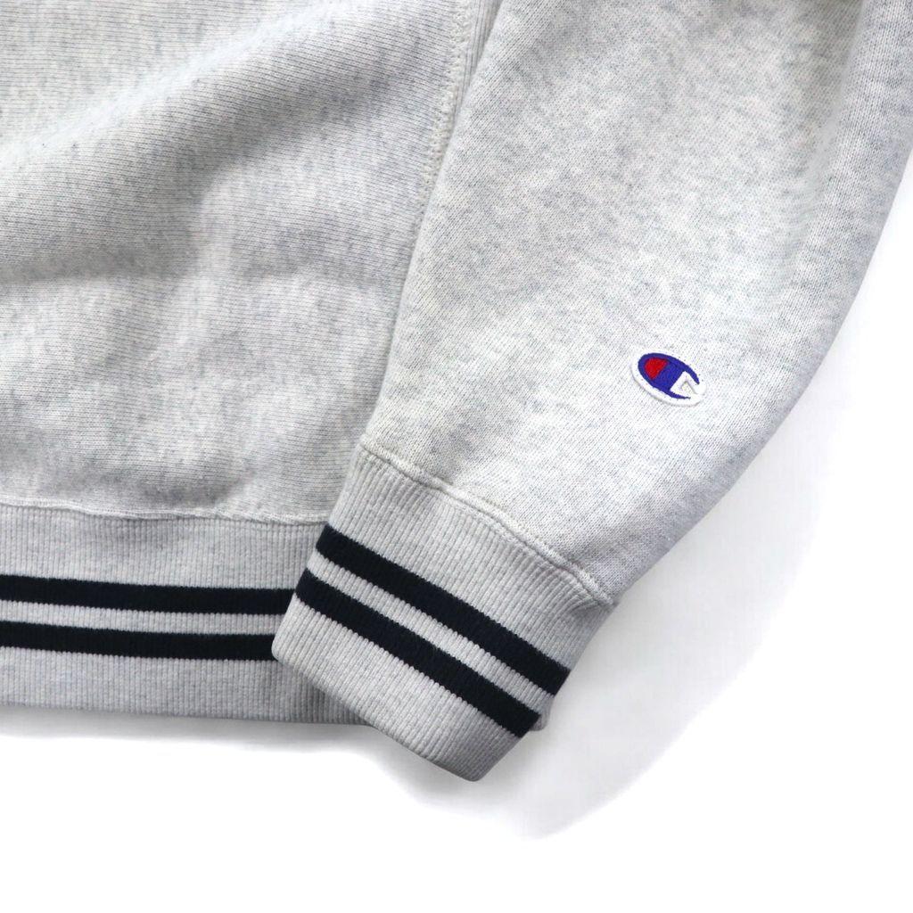 Used Champion REVERSE WEAVE Ribline Sweat M Gray Single Blue Tag Reprint C3-G029