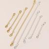 8pcs/set Gold Plated Metal Extension Chains With Lobster Clasps Connector Link Necklace Tail Chains For Jewelry Making Findings