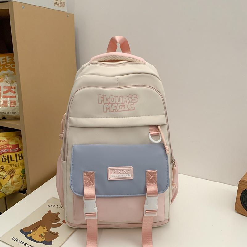 Рюкзак с цветными блоками большой вместимости — фото 6