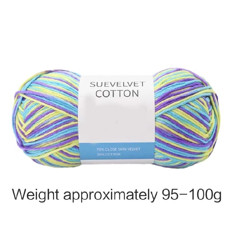 Mixed Color Cotton Yarn Handmade Hat Crochet Thread Supplies Knitting Yarns