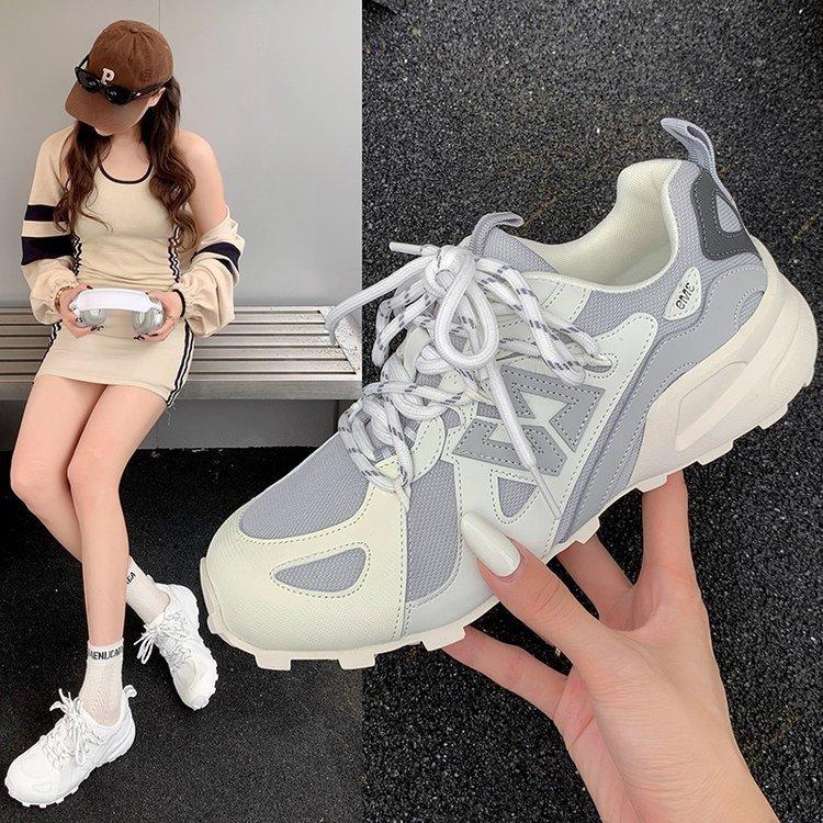Leather version~ 2025 summer new versatile little white shoes mesh German training shoes casual sports lace-up flat-soled Forrest Gump shoes