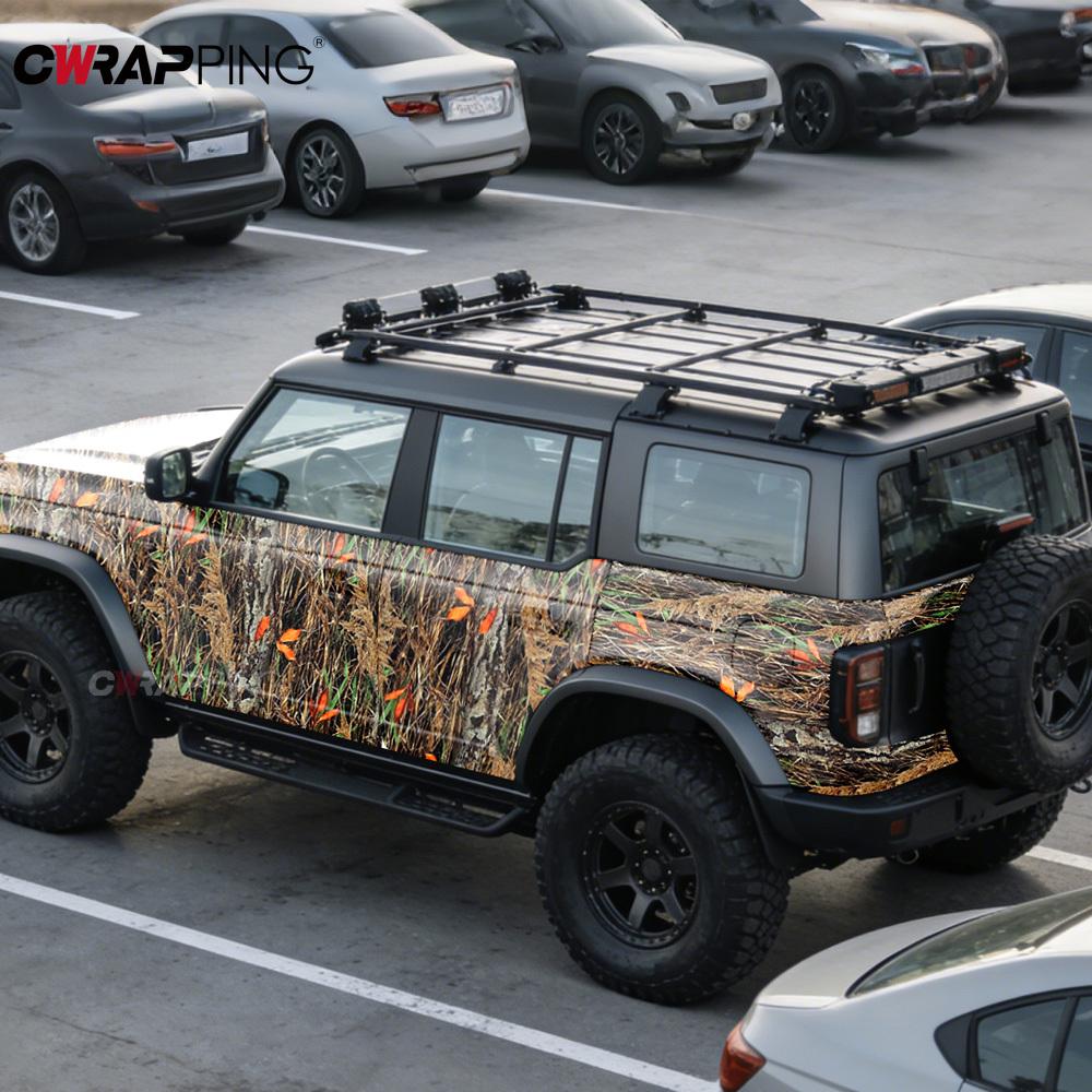 Camouflage Foglia Motocicletta Vinile Adesivo Car Wrapping Adesivo Autoadesivo per Copriauto Pellicola Antigraffio Foglio di Wrapping Copertura