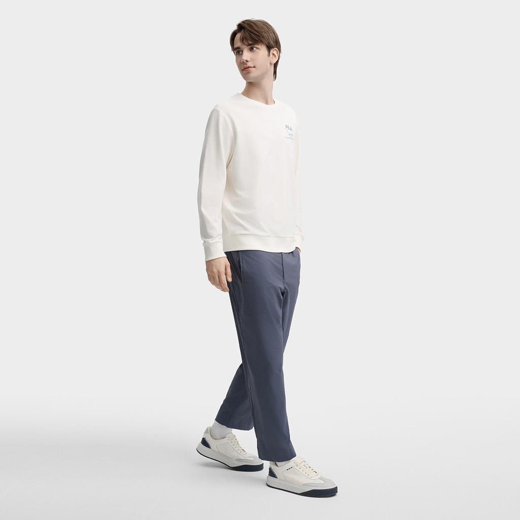 New FILA Sweatshirt Men's Cloud White F11M438203FWT