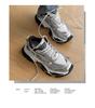 Black Warrior Men's 10CM Invisible Height Boost Shoes, Autumn Mesh Breathable Retro Dad Sneakers