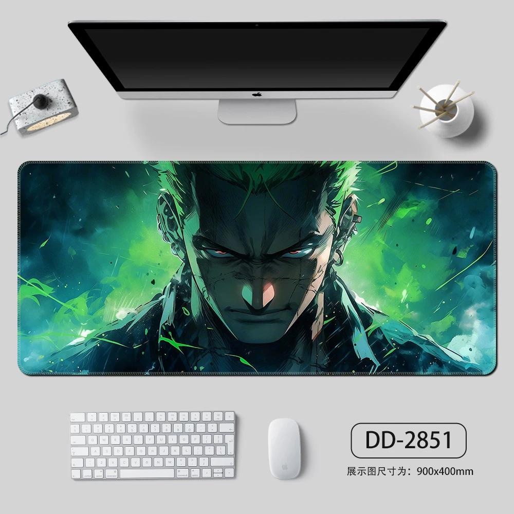 High Definition ONE PIECE Mouse Pad Oversize Boy Hot Blood Animation E-sports Keyboard Pad  Monkey D. Luffy Roronoa Zoro Computer Table Mat Animation