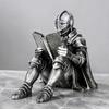 Medieval History Collectible Knight Book Nook Statue, 3D Printed Armored Reading Bookend Figurine, Sophisticated Shelf Decor Retro Gothic Bookshelf