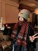 2024 Women's Red Wool Blend Scarf - Warm, Versatile, Christmas Winter Accessory