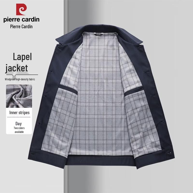 Pierre Cardin Men s Business Casual Plaid Lapel Jacket XXL