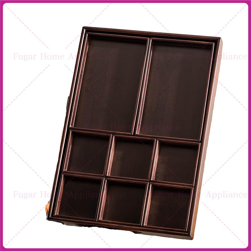 Wooden tea tray, dried fruit tray, household living room snack fruit tray, candy box, fruit tray