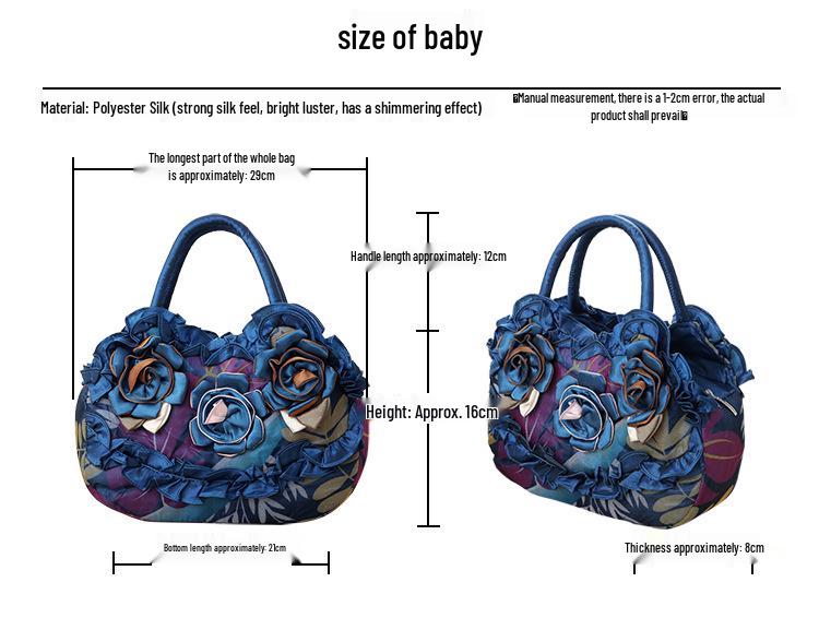 New Korean Style Medium Women's Handbag - Solid Color Lace Mommy Bag with Zipper