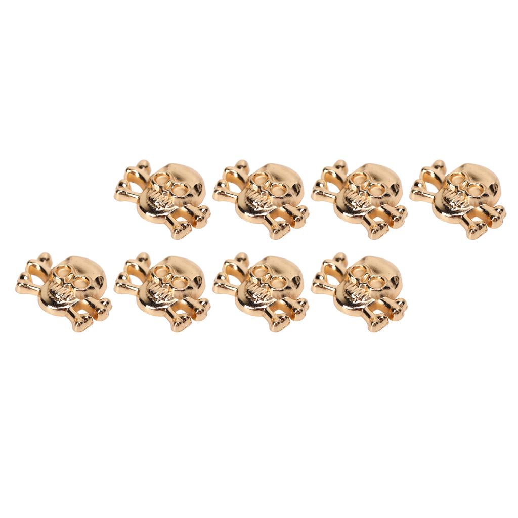 50 Sets Skull Rivets Gothic Style Beautiful Fashionable DIY Rivet Accessories for Making Shoes Belts Gold