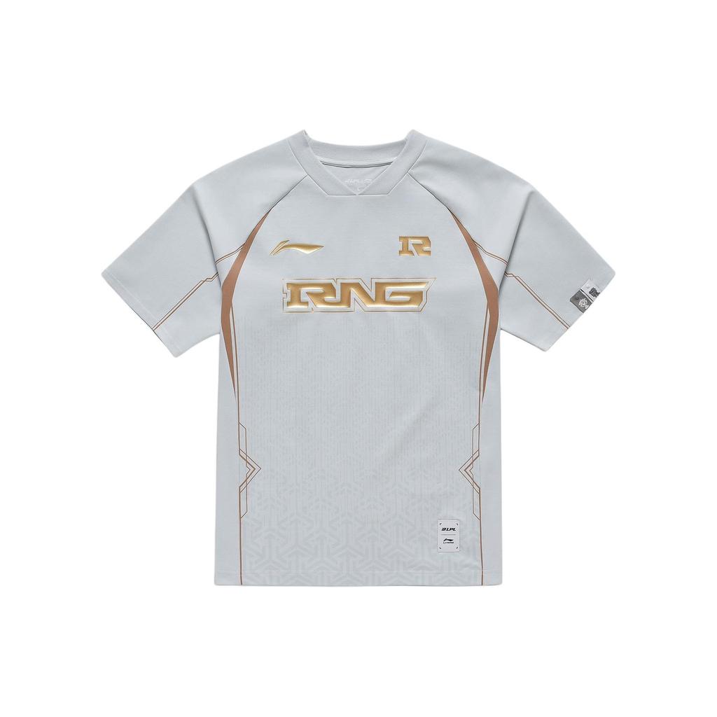 Li Ning E-Sports Series Logo Print Loose Fit Short Sleeve T-Shirt Unisex Tops Illusion-Blue ATSU709-1