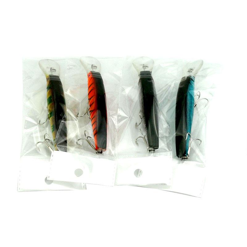 HENGJIA 4 STÜCKE Minnow Wobbler Köder Angeln 3D Augen Bionischer Angelköder Zubehör