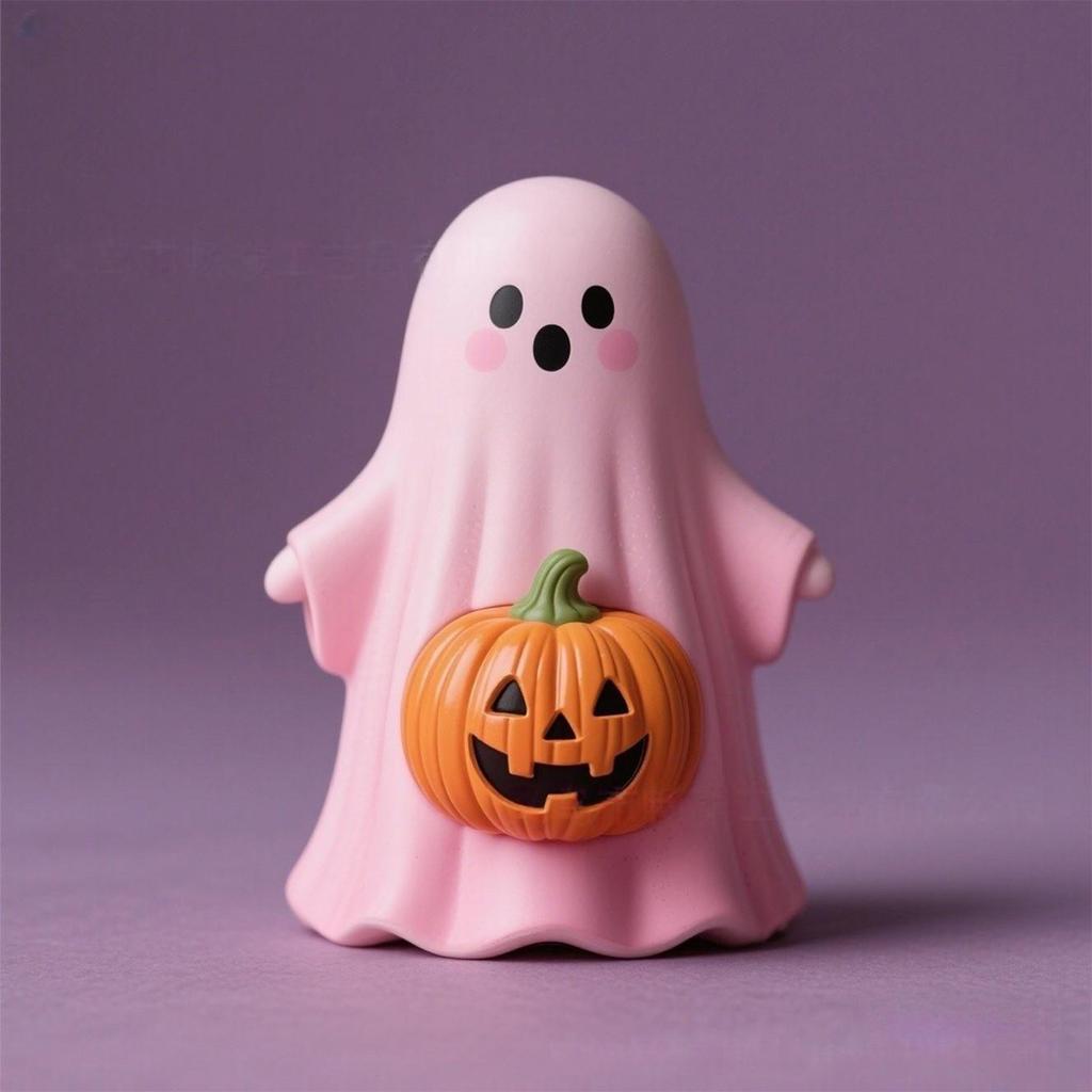 Halloween Pink/ Pumpkin Ghost/ Resin Craft Ornament Cute Style Three Dimensional Decoration Cute And Eye Catching