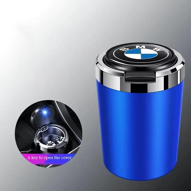 BBYX8 New 2025 Car Ashtray Cigarette Butt Holder Container Accessories for BMW M X5 X1 X3 X2 X6 X7 X4 Portable One-Button Opening Car