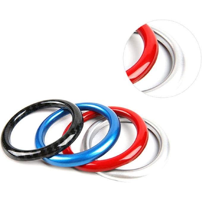 Dashboard Center Clock Surrounding Compass Cover Aluminum Ring Emblem Sticker for Porsche 911 718 Cayenne Macan Panamera, etc.(Red)