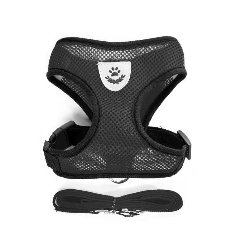 Dog Accessories Breathable Mesh Dog Harness and Leash Set Puppy Cat Harness Vest For Small Dogs Chihuahua Arnes Para Perro 35