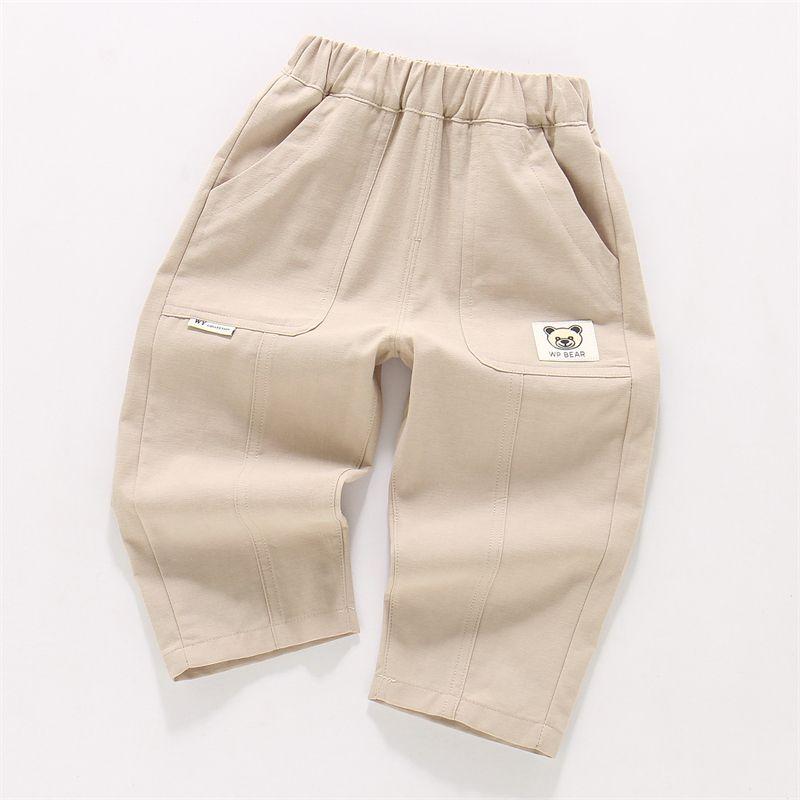 Cotton Boys' Casual Pants Summer New Thin and Versatile Loose Straight Leg Pants
