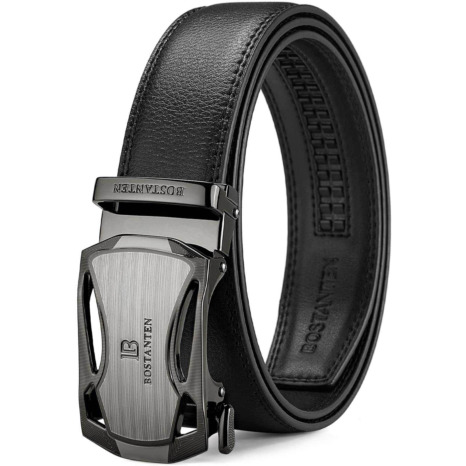 

BOSTANTEN 4 размера Подарочная коробка в комплекте Мужской ремень с автоматической фиксацией, (105см/110см/115см/120см), (Мода, L 115см) чёрный