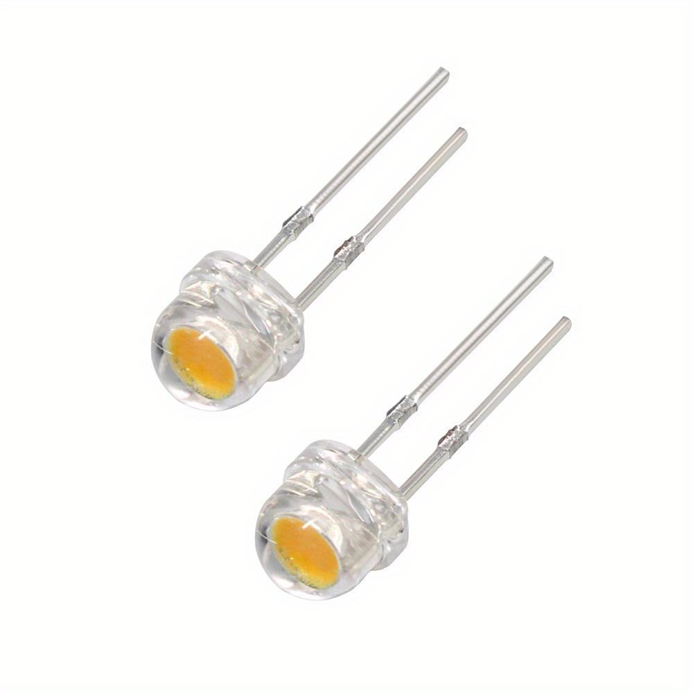 50KS Slaměný klobouk LED dioda 5MM Modrá Zelená Červená Žlutá Bílá Svítící F5 Super Jasná LED