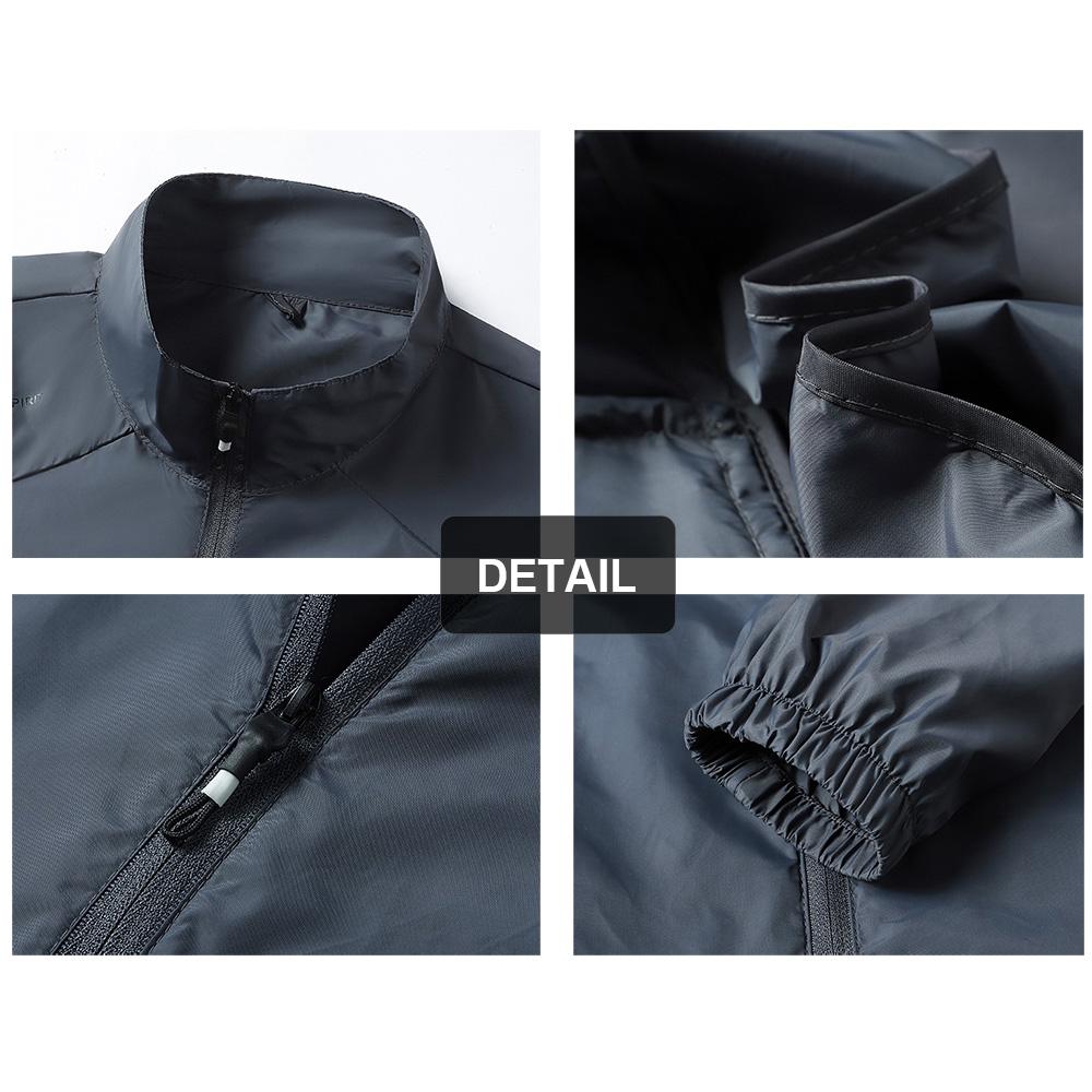 Summer Men's Sun Protection Skin Coat Lightweight Breathable Ice Silk Stand Collar Sunscreen Jacket Outdoor Camping  Jakcet
