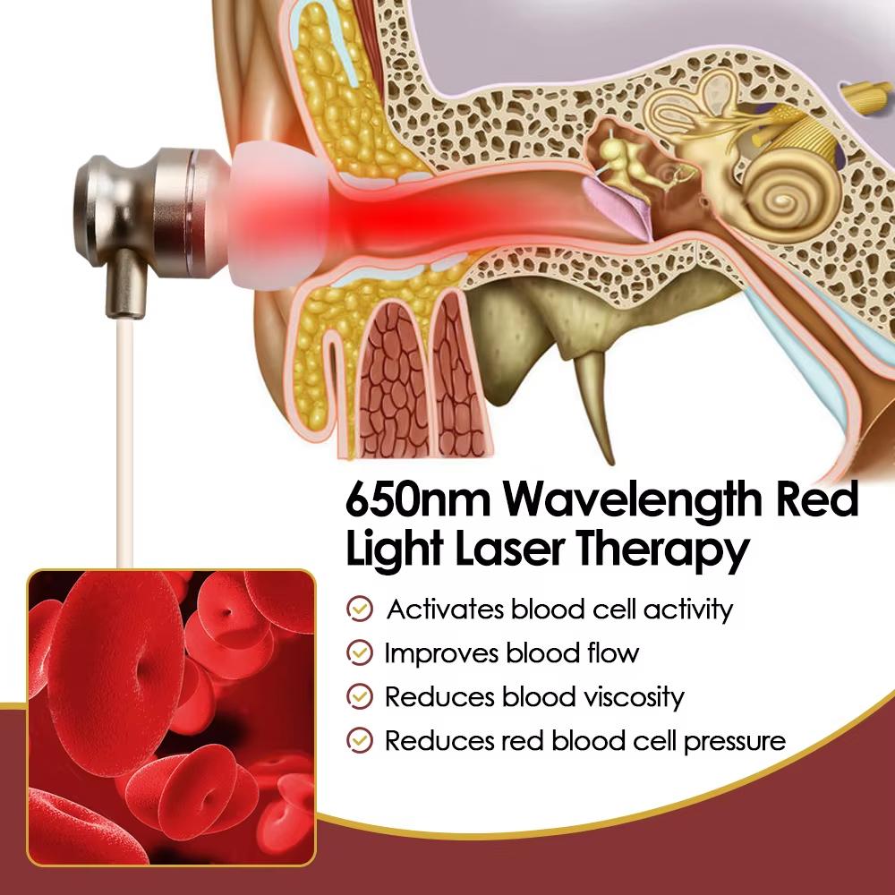 USB Portable Ear Canal Red Light Device - 650nm LLLT Technology for Ear Care and Comfort