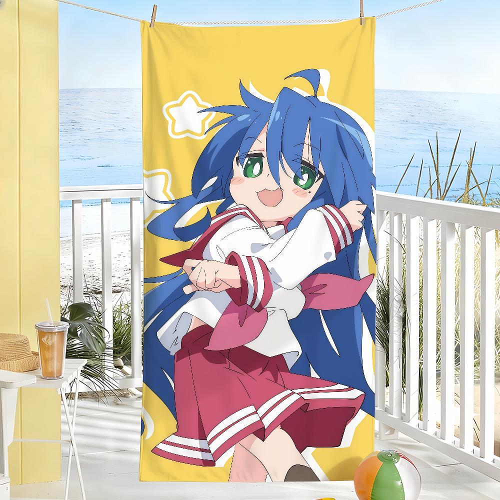 Cute anime L-Lucky Star Towel Drying Bath Towel Applicable To Light Swimming Camping Yoga Beach Out