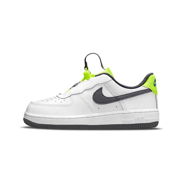 (PS) Nike Force 1 Toggle White Volt Kids CU5287-101 EU 33.5
