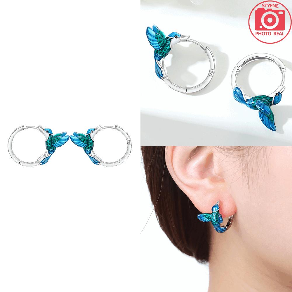 

Оригинальная серьга Медь Синий Кольцо феи Серьга Колибри Животное Женская серьга Юбилей Прекрасный подарок Аксессуар
